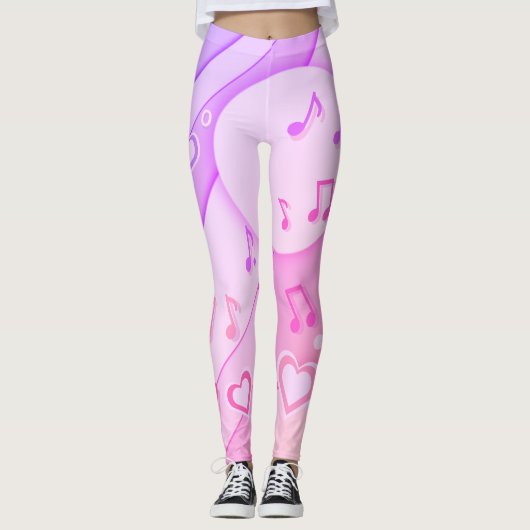 "Spring Symphony" Liebe für Musik Schöne Farben Leggings (Vorderseite)
