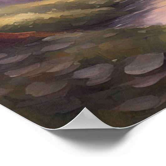 Spring Symphony Trendy Modern Painting Poster (Ecke)