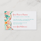 Spring Tea Garden Business Card Visitenkarte (Rückseite)