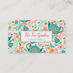 Spring Tea Garden Business Card Visitenkarte