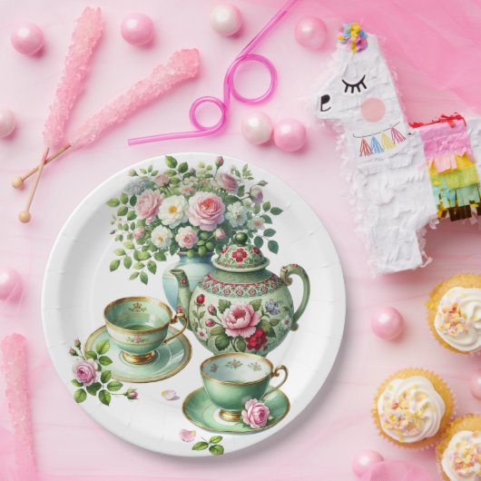 Spring Tea Party Pappteller (Party)