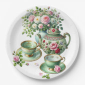 Spring Tea Party Pappteller (Vorderseite)
