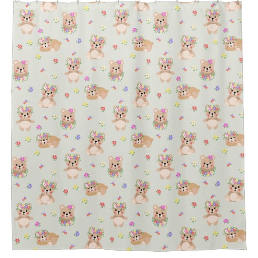 Spring teddy bear duschvorhang (Vorderseite)
