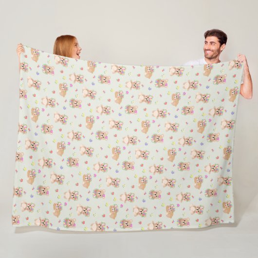 Spring teddy bear fleecedecke (Beispiel)