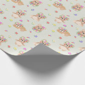 Spring teddy bear geschenkpapier (Ecke)