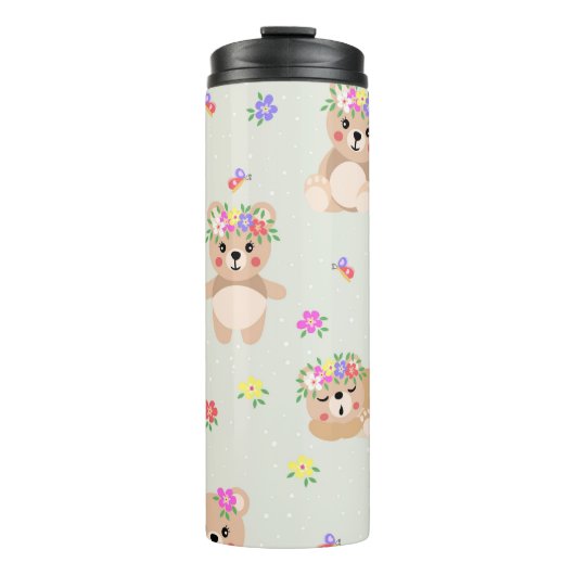 Spring teddy bear thermosbecher (Vorderseite)