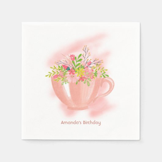 Spring Tee Party Serviette (Vorderseite)