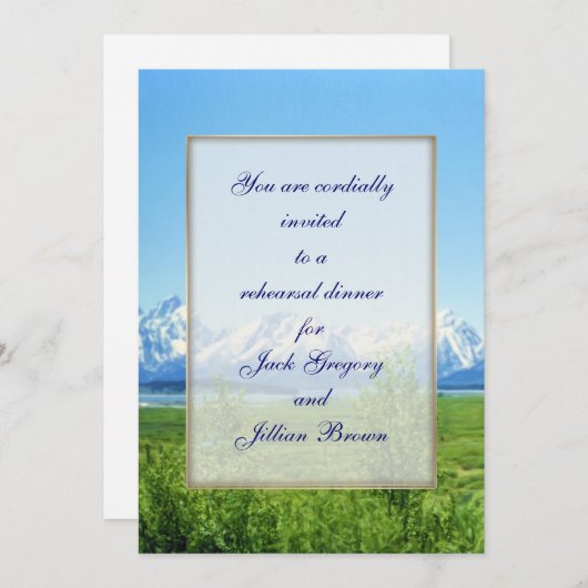 Spring Tetons WEDD Probe Einladung (Vorne/Hinten)
