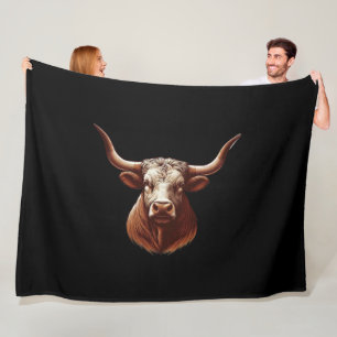 Spring Texas longhorn Fleecedecke