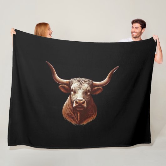 Spring Texas longhorn Fleecedecke (Beispiel)