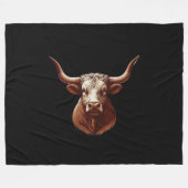 Spring Texas longhorn Fleecedecke (Vorderseite (Horizontal))