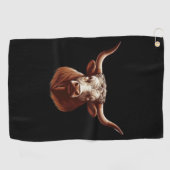 Spring Texas longhorn Golfhandtuch (Horizontal)