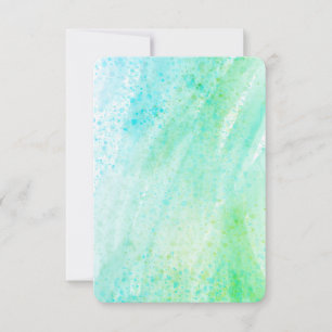 Spring Themed Mint Tulip Blue Flat Thank You Card Dankeskarte
