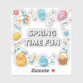Spring Time Easter | Pascua Primavera Aufkleber (Blatt)