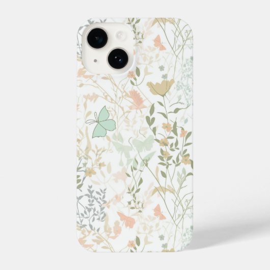 Spring Time Floral Pattern 01 - iPhone Case Hülle (Rückseite)