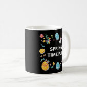 Spring Time Fun Flowers and Easter Eggs Coffee Mug Kaffeetasse (VorderseiteRechts)