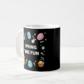 Spring Time Fun Flowers and Easter Eggs Coffee Mug Kaffeetasse (Vorderseite Links)