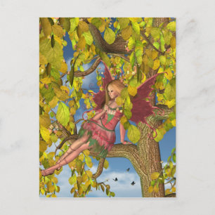Spring Tree Blossom Fairy Postkarte