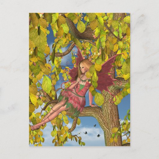 Spring Tree Blossom Fairy Postkarte (Vorderseite)