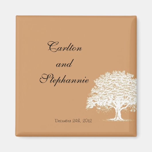 Spring Tree Brown/White Magnet Gefallen (Vorne)