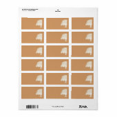 Spring Tree Brown/White Wedding Mailadresse Adressaufkleber (Vorne)