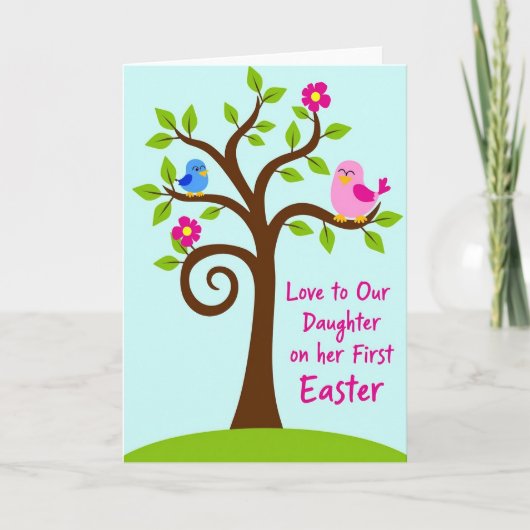 Spring Tree Daughter Easter Card Karte (Vorderseite)