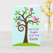 Spring Tree Daughter Easter Card Karte (Gelbe Blume)