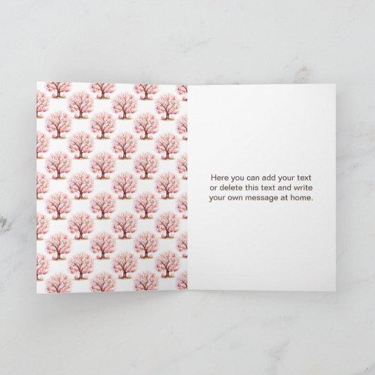 Spring Tree Easter Egg Hunt Dankeskarte (Innenseite)