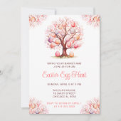Spring Tree Easter Egg Hunt Einladung (Vorderseite)