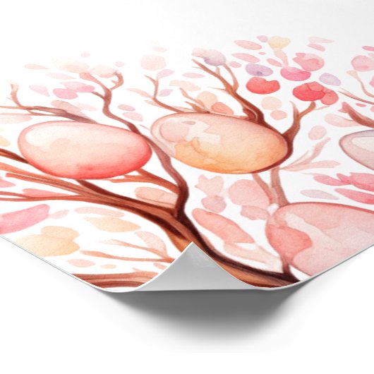 Spring Tree Easter Egg Hunt Poster (Ecke)