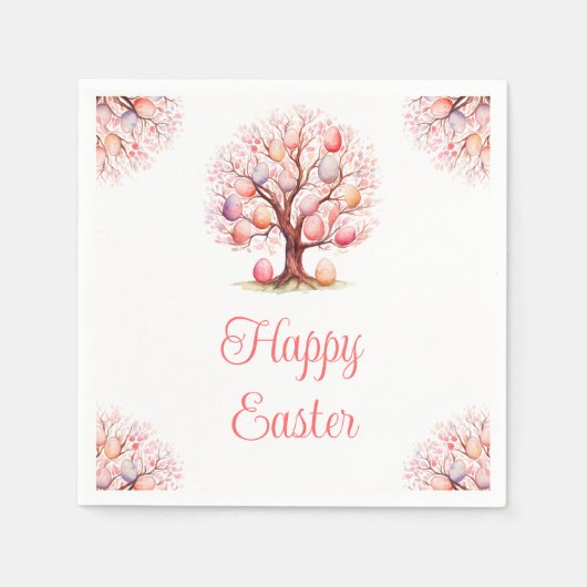 Spring Tree Easter Egg Hunt Serviette (Vorderseite)