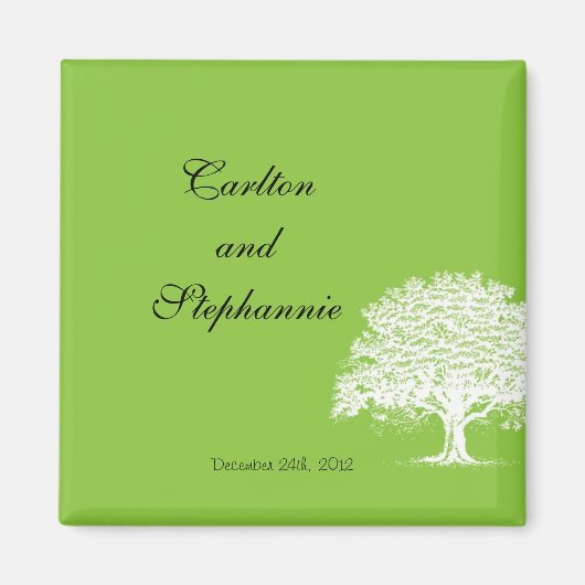 Spring Tree Green/White Magnet Gefallen (Vorne)