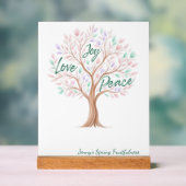 Spring Tree with Scripture – Personalized Easter Acrylschild (Neutral)