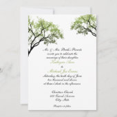 Spring Trees Hochzeitseinladung Einladung (Vorderseite)