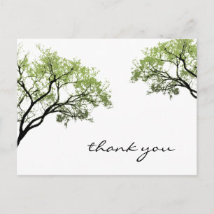 Spring Trees Silhouette Postcard Postkarte