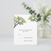 Spring Trees Wedding Invitation UAWG RSVP Karte (Stehend Vorderseite)