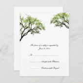 Spring Trees Wedding Invitation UAWG RSVP Karte (Vorne/Hinten)