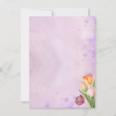 Spring Tulip Arch Wedding Einladung (Rückseite)