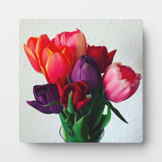 Spring Tulip Bouquet Fotoplatte (Vorderseite)