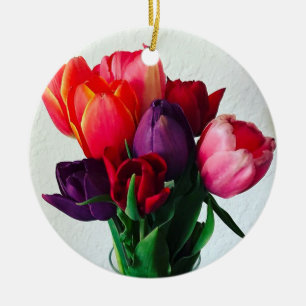 Spring Tulip Bouquet Keramik Ornament
