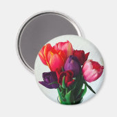 Spring Tulip Bouquet Magnet (Vorderseite/Rückseite)