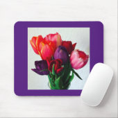Spring Tulip Bouquet Mousepad (Mit Mouse)