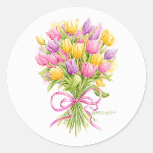 Spring Tulip Bouquet Stickers (Vorderseite)