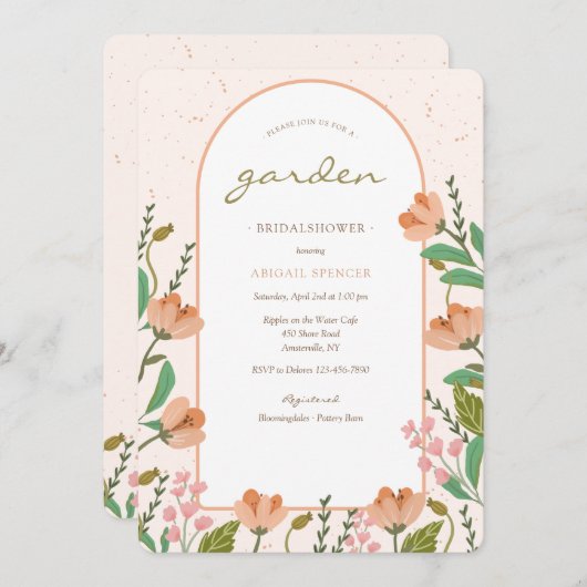 Spring Tulip Einladung (Vorne/Hinten)