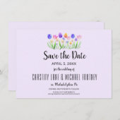 Spring Tulip Elegante Save The Date (Vorne/Hinten)