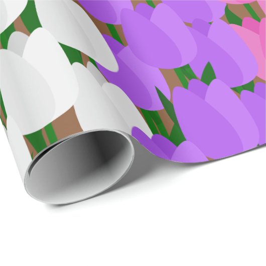 Spring Tulip Field Geschenkpapier (Rolleneckpunkt)