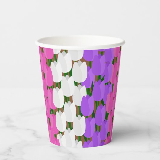 Spring Tulip Field Pappbecher (Rückseite)