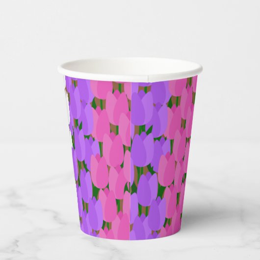 Spring Tulip Field Pappbecher (Rechts)