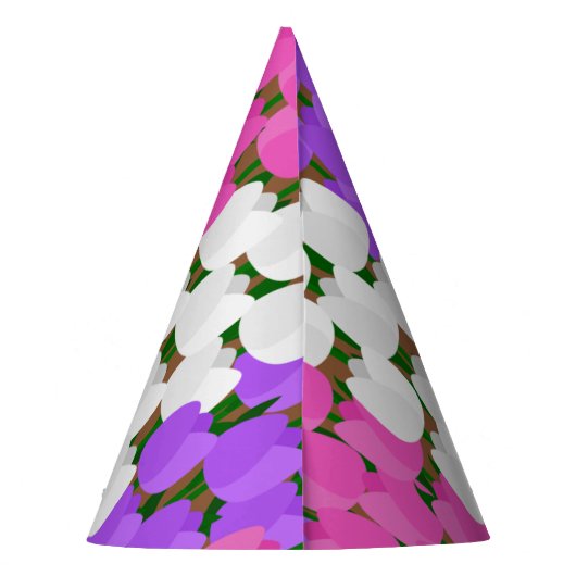 Spring Tulip Field Partyhütchen (Rückseite)