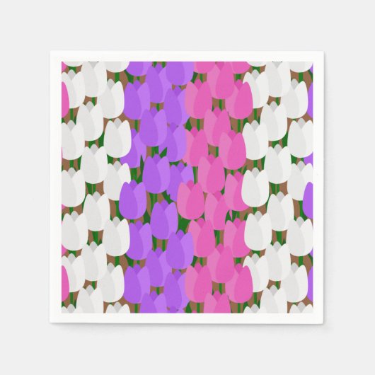 Spring Tulip Field Serviette (Vorderseite)